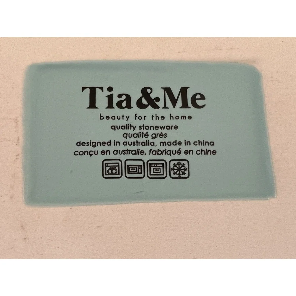 'Treat Yourself' Stoneware Loaf Pan Turquoise Bread Baking Dish Tia‎ And Me